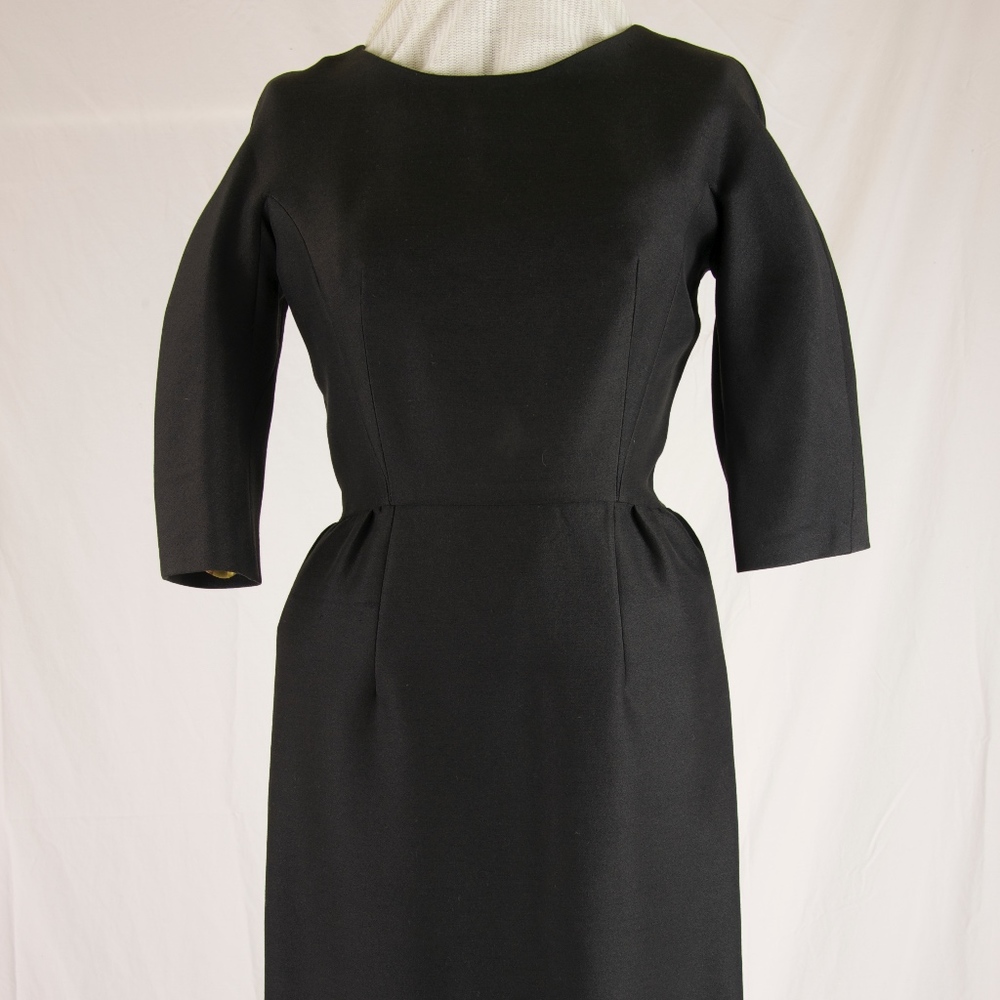 Elizabeth Arden Black Charcoal Grey Cocktail Dress